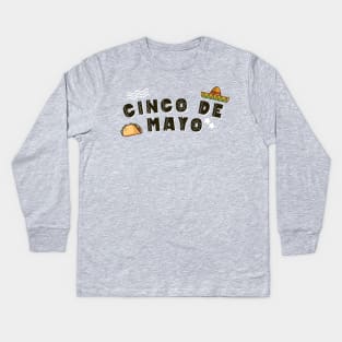 cinco de mayo day celebration Kids Long Sleeve T-Shirt